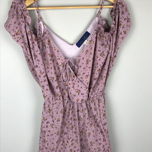 Blue Rain Lavender Floral Mini Dress